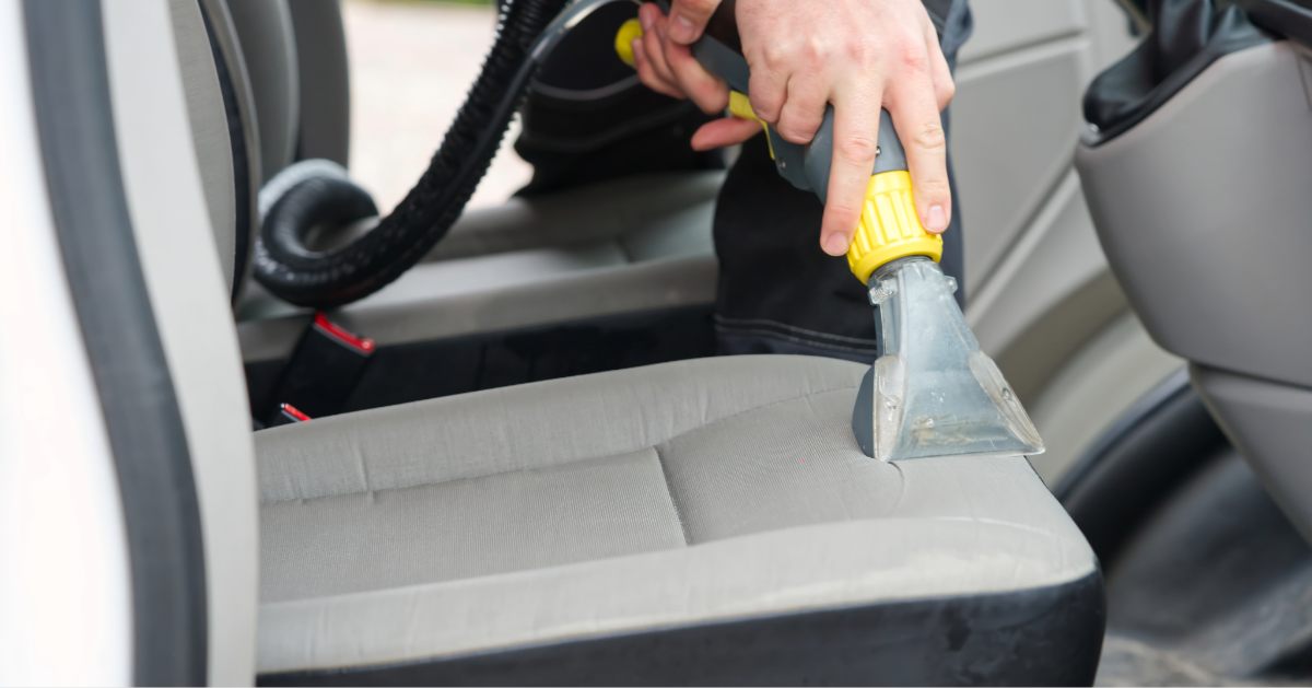 Car upholstery cleaning